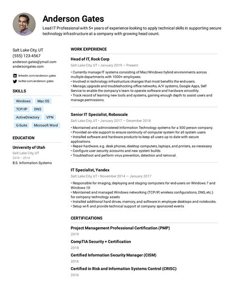 Resume Certification Section Sample
