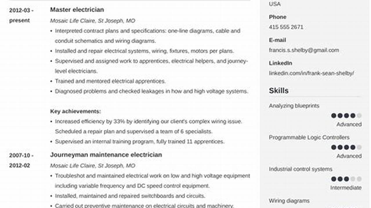 Resume Layout Examples 2024
