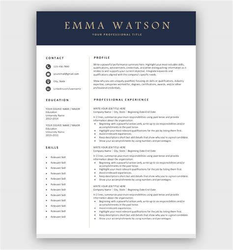 Resume Templates For Free Online