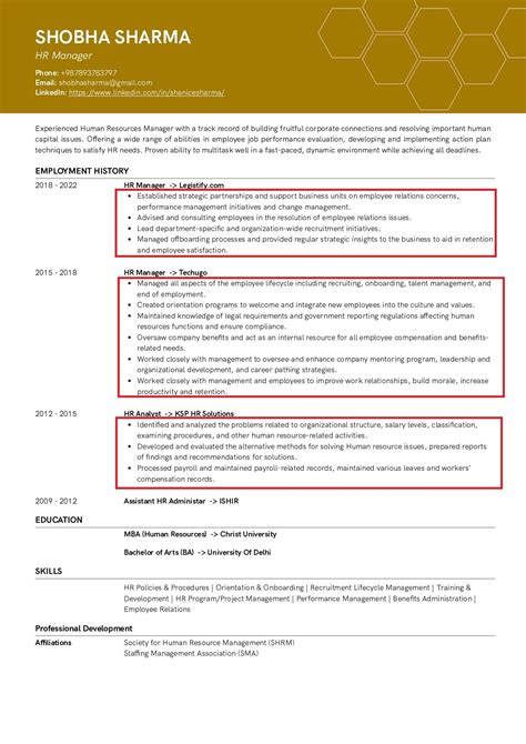 Resume Bullet Point Examples