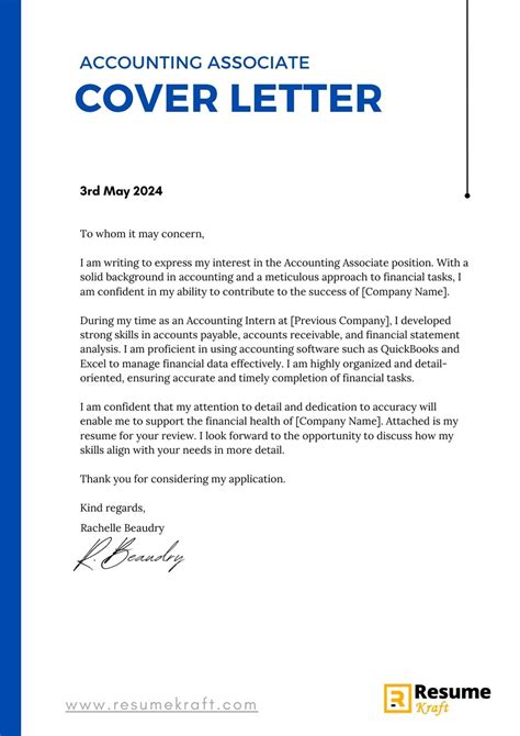 Resume Cover Letter Examples Accounting