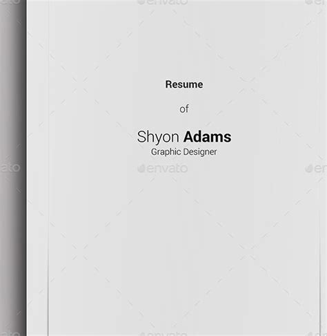 Resume Cover Page Templates