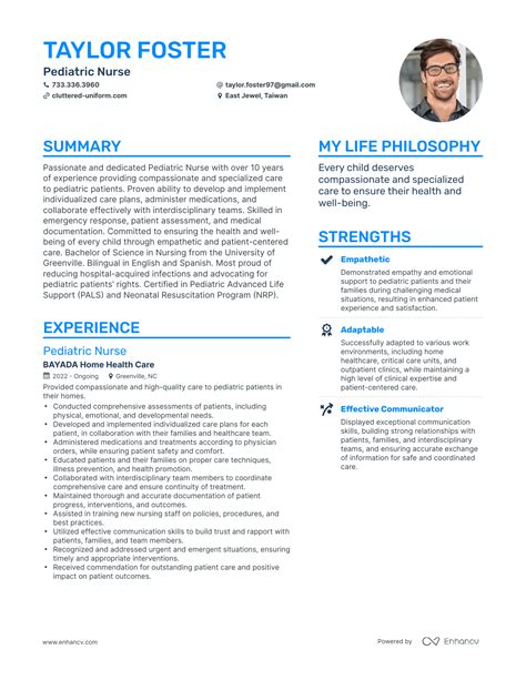 Resume Example With Cancer Patient Pediatric