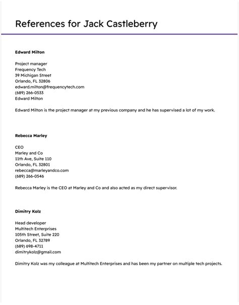 How to List References on a Resume [Reference Page Format]