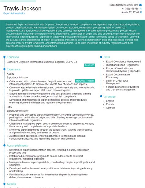 Resume Export Options