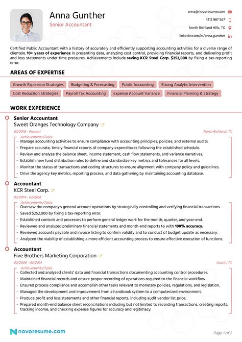 Resume For Freshers Accountant