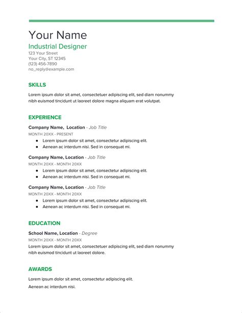 Resume Form Download Doc