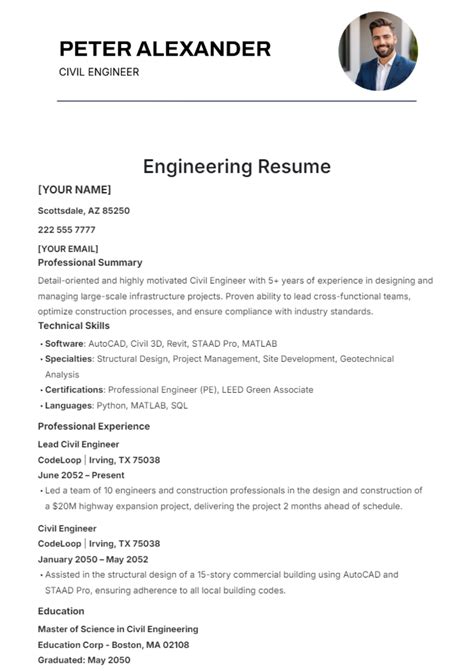 Resume Format Word For Engineering Freshers