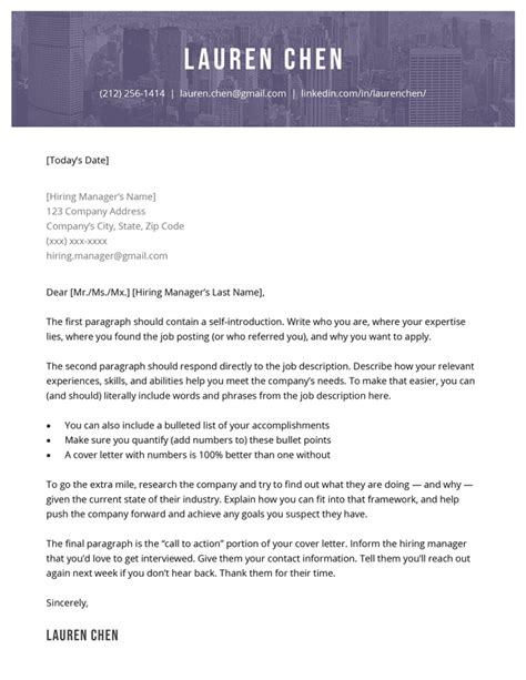 Resume Genius Cover Letter Examples