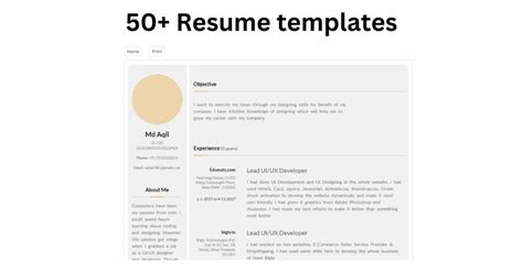 Resume Html Template Code