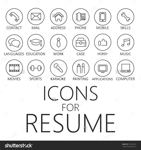 Resume Icons For Word Free Download