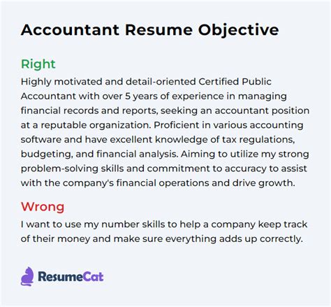 Resume Objective Sample For Accountant