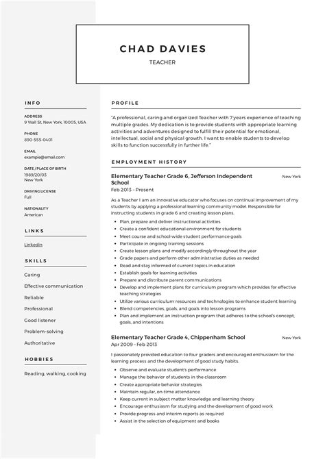 Elementary Teacher Resumes Samples Mryn Ism