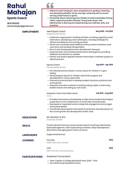 Resume Skills Bullet Point Example