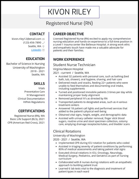 Resume Skills Examples Nursing