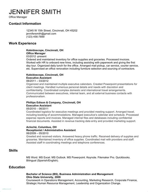 Resume Summary Examples For Unemployed