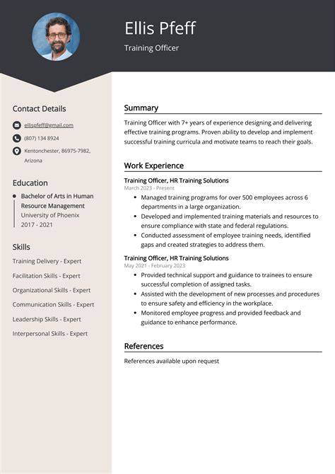 Resume Summary Examples Training