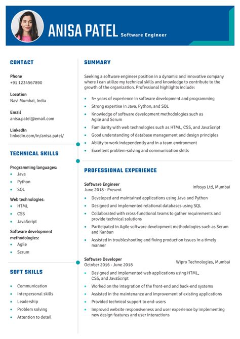 Resume Template Download India