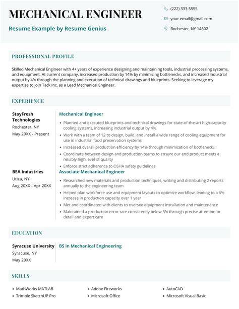 Resume Template Engineer