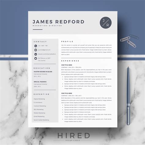 Resume Template For Mac Pages