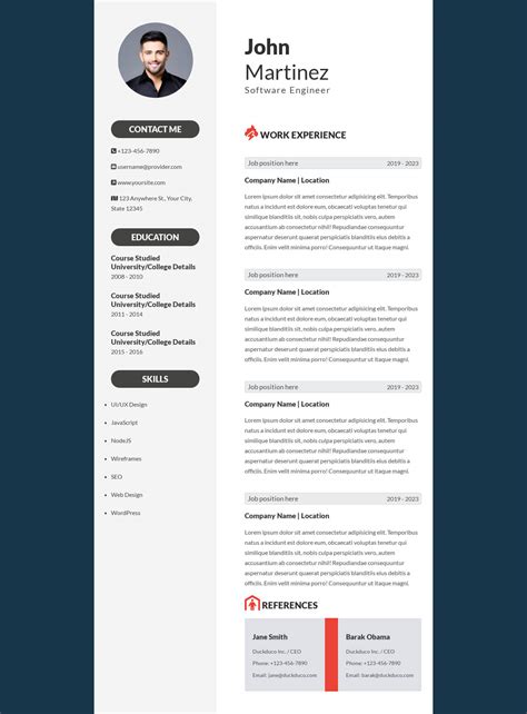 Resume Template In Html Css
