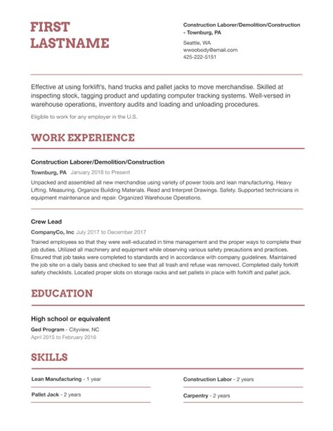 Resume Templates Free Indeed