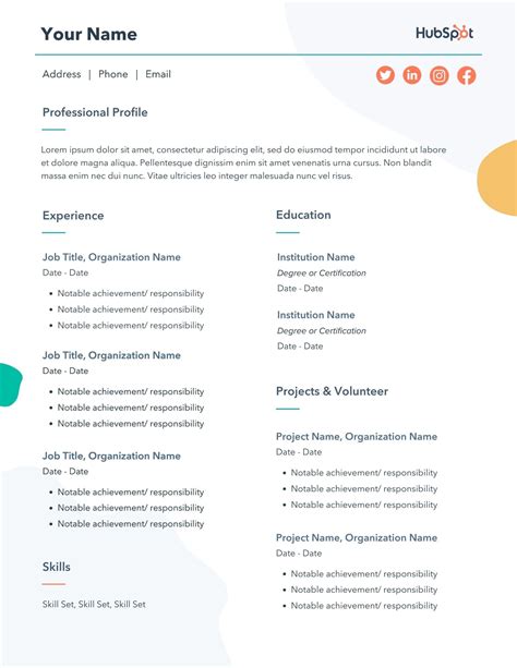 Resume Templates Free Word Download