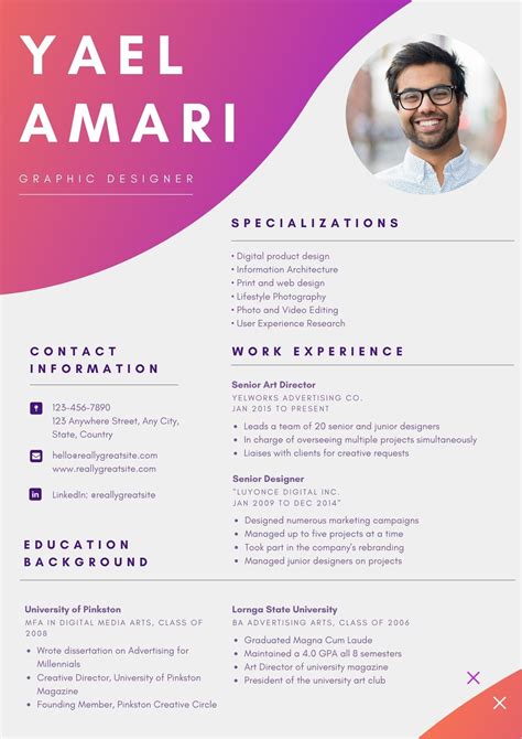 Resume Templates Graphic Design