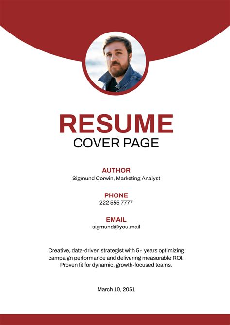 Resume Title Page