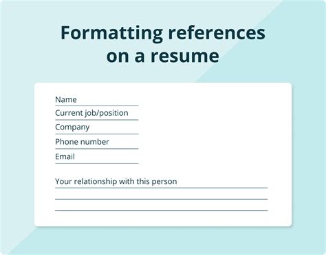 Resumes References Format