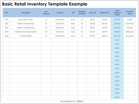 Retail Inventory Template Gif