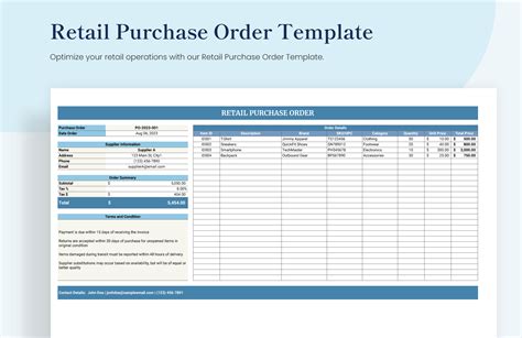 Printable Retail Order Form Templates at