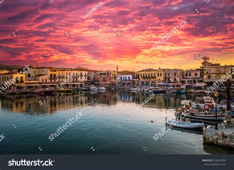 Rethymno Harbor at Sunset