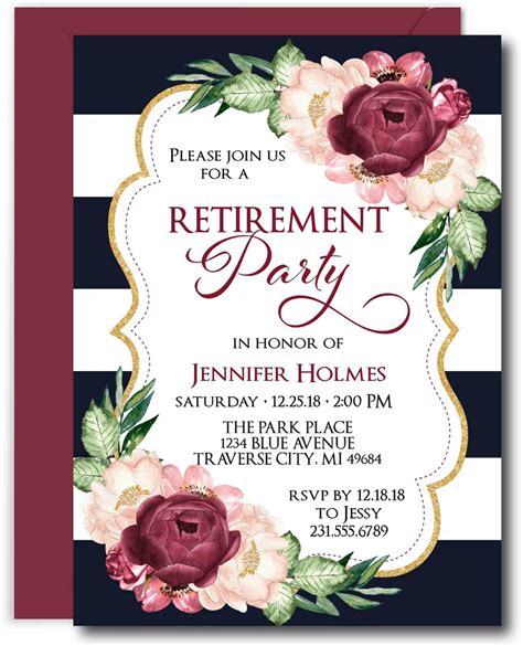 Retirement Invitations Free Templates