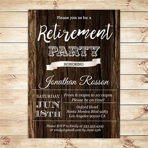 Retirement Invitations Templates