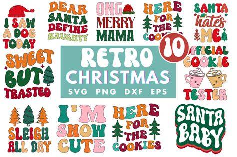 Retro Christmas SVG