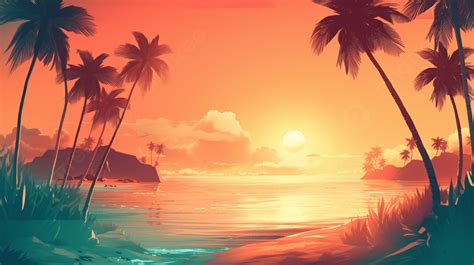 Download Retro Sunset - Palm Trees - Summer... Commercial Use Free PSD Mockups