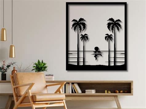 Download Retro Sunset - Palm Trees - Summer... Files DXF Files