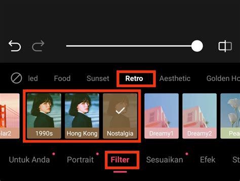 Retro filter pada Aplikasi Editing Foto
