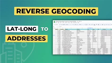 Reverse GeoCode Google Sheet Deanna Perez