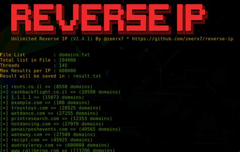 Reverse IP Lookup Tool