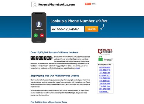 Reverse Phone Lookup Verify Information
