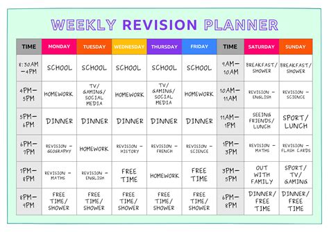 study planner printable revision planning weekly exam etsy creating