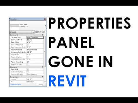 Revit Troubleshooting: The Mystery of the Disappearing Properties Window in One Click!