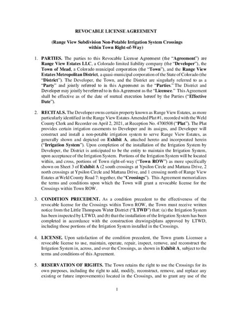 LICENSE AGREEMENT in Word and Pdf formats page 2 of 2