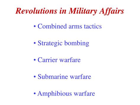 Unleashing the Power of Innovation: The Definition and Implications of Revolution in Military Affairs