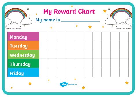 Reward Chart Template | Free Word Templates