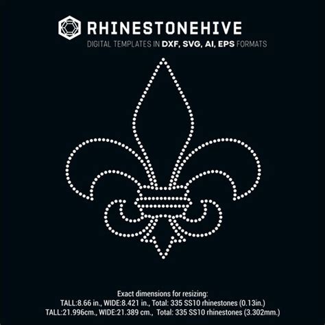 Download Rhinestone Fleur De Lis DXF Files