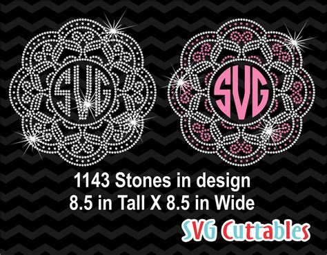Download Rhinestone Mandala SVG File - SVG Design Cricut SVG Free PSD Mockups