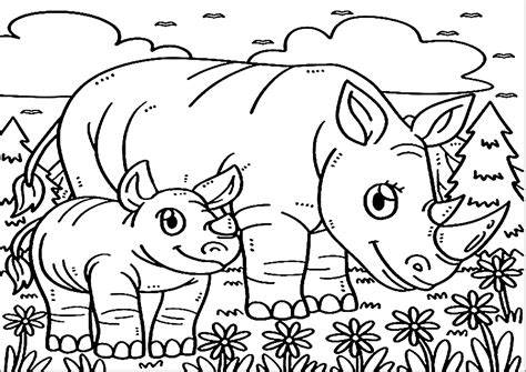 Rhinoceros Coloring Pages